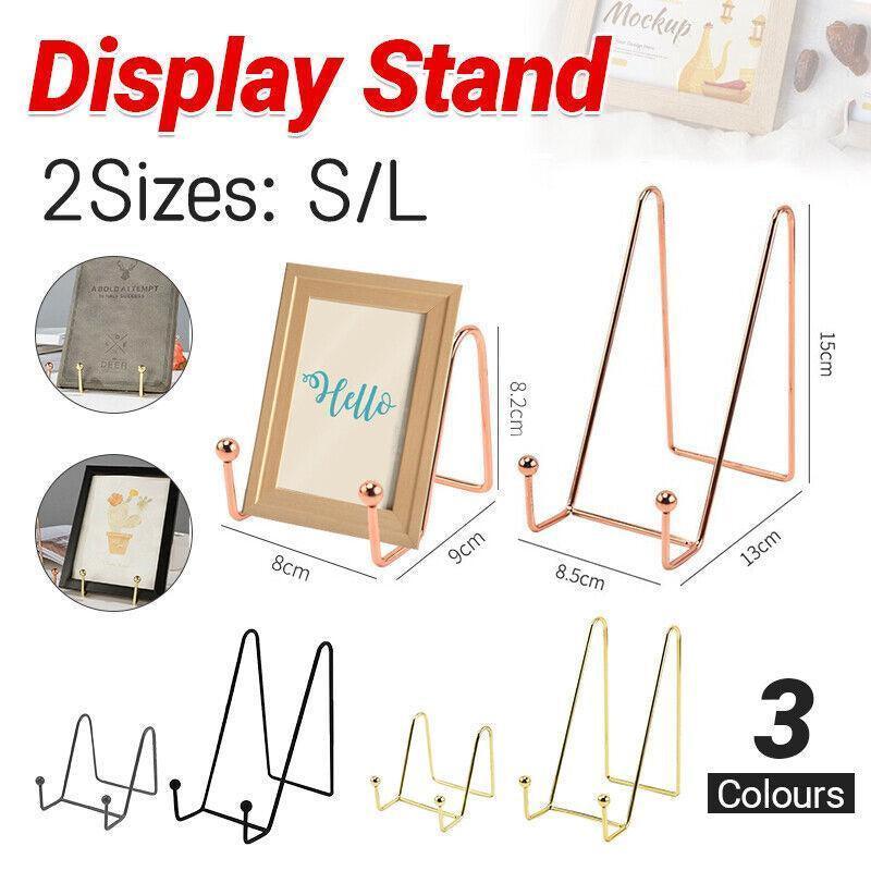 Iron Display Stand Dish Rack-Plate Bowl Picture Frame Photo Book Pedestal Holder - Rose Gold-S 1 V528 STAND ROSEGOLD S 1PC 65494 202510021636 00