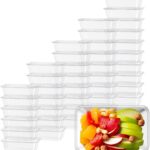 500pcs 350ml Reusable Food Containers Plastic Meal Prep Storage w/Lids - BPA Free (145*100*40mm)