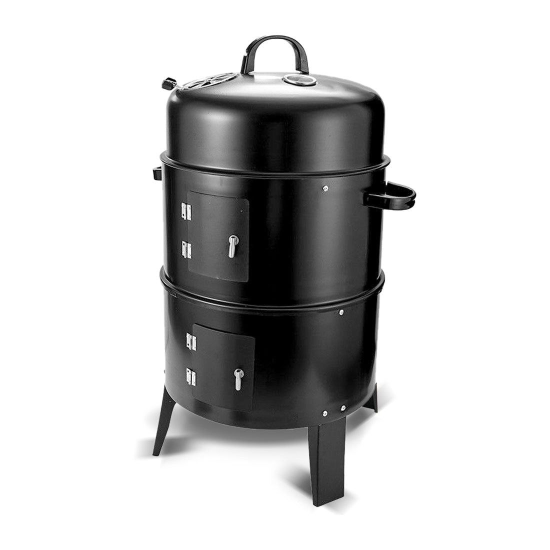 NEW 3in1 Portable Charcoal Vertical Smoker BBQ Roaster Grill Steel Water Steamer 1 V610 SMOBBQ IMG2477 218880 00