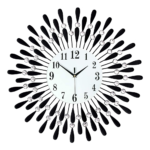 Large Modern 3D Crystal Wall Clock Luxury Art Metal Round Home Decor
