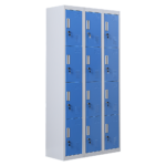 12-Door Locker for Office Gym Shed School Home Storage - Standard Lock with Keys