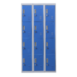 12-Door Locker for Office Gym Shed School Home Storage - Padlock-operated