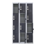 12-Door Locker for Office Gym Shed School Home Storage - 4-Digit Combination Lock