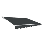 Outdoor Folding Arm Awning Retractable Sunshade Canopy Grey 3.0m x 2.5m
