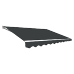 Outdoor Folding Arm Awning Retractable Sunshade Canopy Grey 5.0m x 2.5m