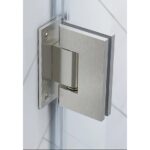 90° Stainless steel Glass Shower Door L-Hinge in Nickel