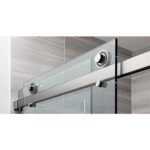 Frameless Glass Sliding Door Shower Screen Rail in Nickel