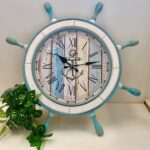 Oversized Ships Wheel Wall Clock 73cm