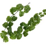bulk 12 Artificial Green Monstera Garland 180x10cm