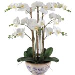 Real Touch Artificial Orchid in Ceramic Pot 68cm