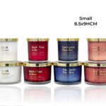 bulk 12 Elegant Glass Candle W Gold Lid 4 Assorted 8x9cm