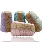 bulk 12 Macrame Cotton Yarn 72mtrs 4mm 400G Pastel Assort Knitting