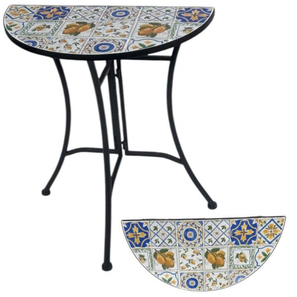 Zen Enclave Outdoor Half Round Table 60x69cm