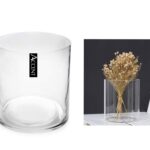 bulk 6 Glass Cylinder Decorative Vase 25cm