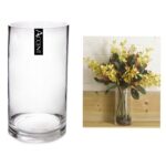bulk 6 Glass Cylinder Decorative Vase 40cm