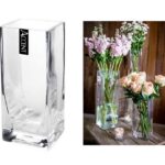 bulk 12 Glass Decorative Square Vase 20cm