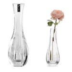 bulk 12 Glass Ribeed Vase 25cm