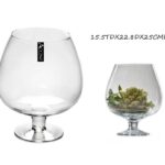 bulk 4 Glass Brandy Balloon Vase Flower 25cm
