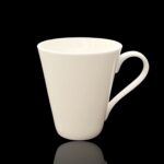 bulk 36 Cone Shape Fine Bone China Mug White 300ml