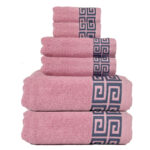 Pink Luxury Cotton Towel Set - 6-Piece Highly Absorbent Bath & Hand Towels