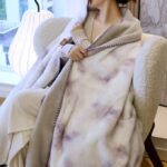 Purple Luxury Mink Velvet Ink Print Blanket - High-Quality Warmth for Your Home(150*200cm)