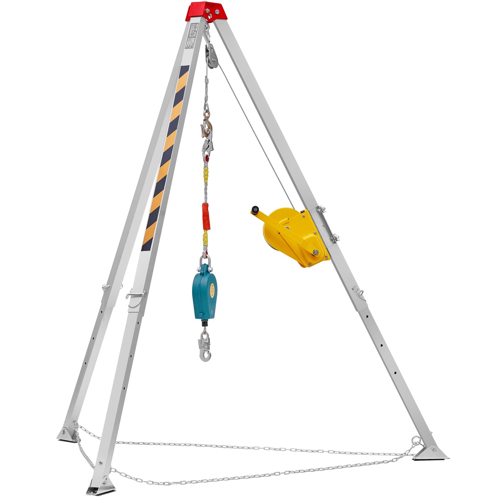 VEVOR Confined Space Tripod Kit, 2600 lbs Winch, Confined Space Tripod 8' Legs and 98' Cable, Confined Space Rescue Tripod 32.8' Fall Protection, Harness, Storage Bag for Traditional Confined Spaces 1 V952 DJPJYSJJ2600T2F4PV0 202510131515 00