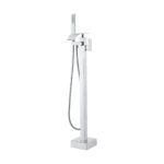 VEVOR Freestanding Bathtub Faucet, Floor Mount, Freestanding Tub Filler, Shower Mixer Taps, Two Water Modes, 360° Swivel Spout, for Bathing & Showering Pet Bathing Cleaning Drains Toilet Flushing