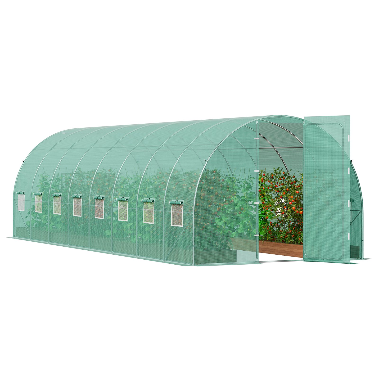 VEVOR Walk-in Tunnel Greenhouse 27.38x9.5x7.38ft Galvanized Frame PE Cover Green 1 V952 SDXWS28X10X7PC4TOV0 202508011355 00
