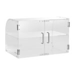 VEVOR Pastry Display Case, 2-Tier Commercial Countertop Bakery Display Case, Acrylic Display Box with Rear Door Access & Removable Shelves, Keep Fresh for Donut Bagels Cake Cookie