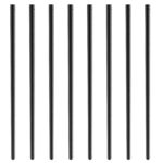 VEVOR Staircase Metal Balusters, 3/4'' Round x 32'' Long Aluminum Decorative Banister Spindles, 101 Pack Deck Baluster with Screws, Classic Hollow Deck Railing Satin Black Powder Coated for Porch