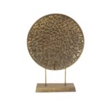 Round Pressed Gold Table Decor - Gold