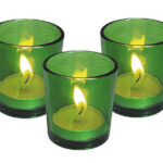 40 Bulk Pack Green Glass Votive Candle Holders Table Centreoieces  Xmas Wedding Anniversary Event Recption Party Function or Home Decor