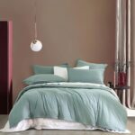 Vintage Washed Microfibre Quilt Cover Set (2Pcs) - Seafoam - Single Size