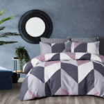 100% Cotton Reversible Quilt Cover Set - Dylan - Queen Size