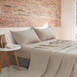 Vintage Washed Microfibre Sheet Set with 1 Pillowcase - Linen - King Single