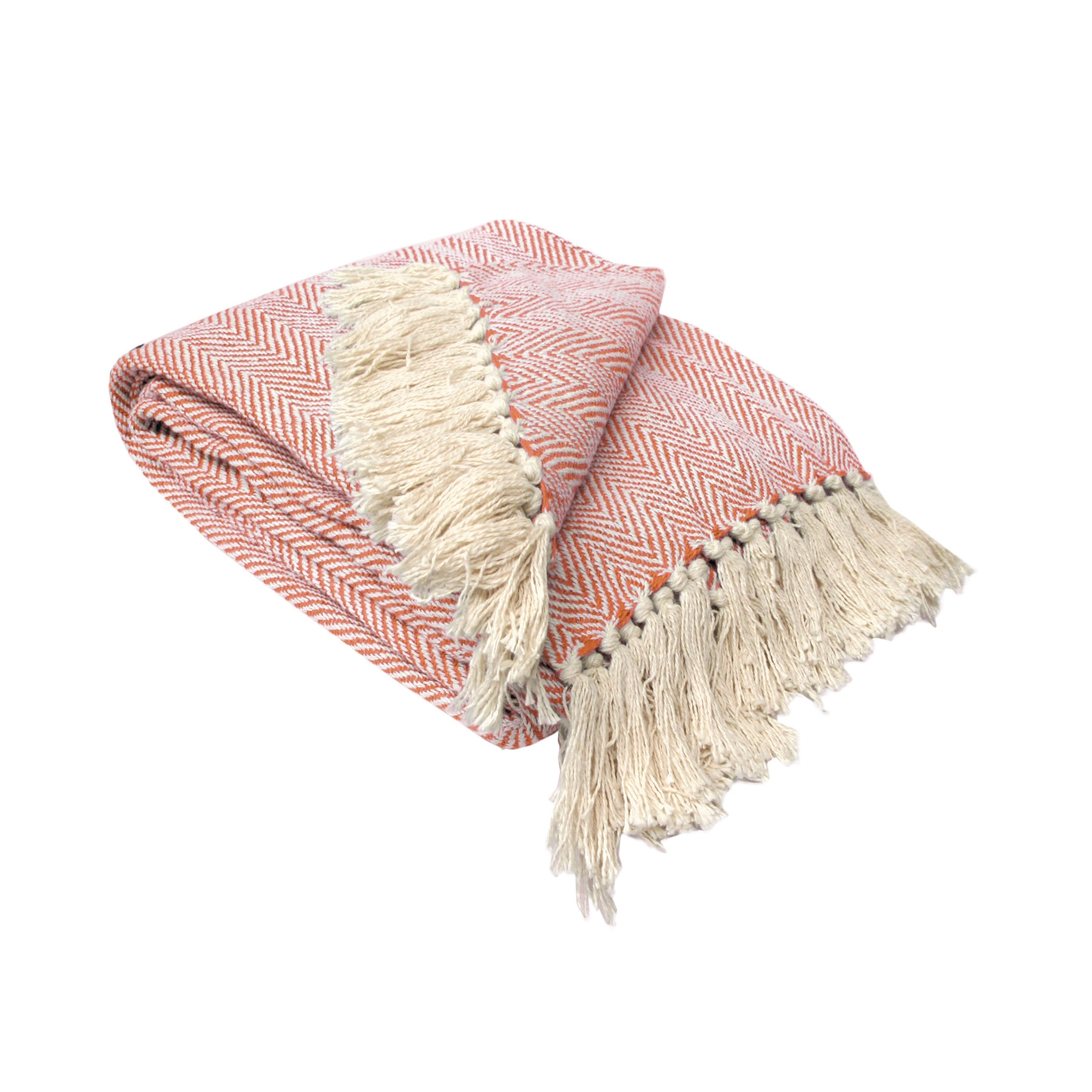 V442 ABR THROW EXTRALARGEHERRINGBONE ORANGE RE 96374 00