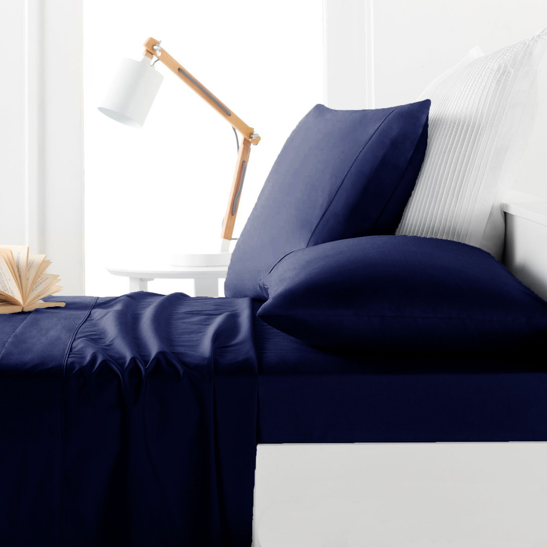 Belmondo 225TC Sheet Set Navy – King