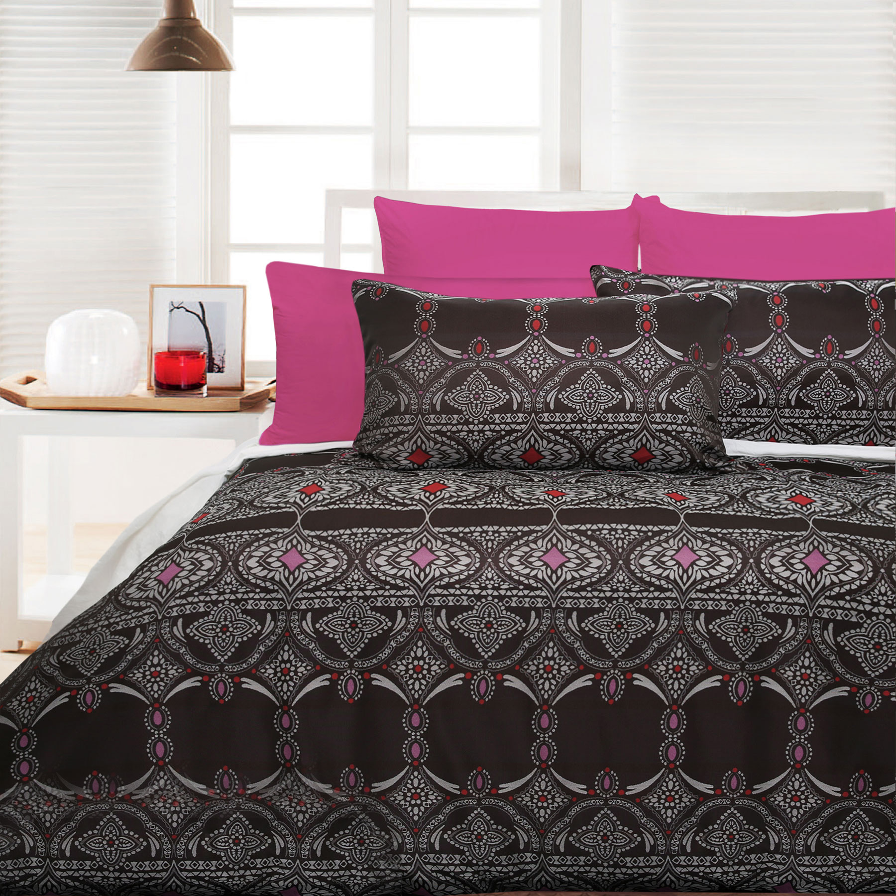 Accessorize Bosa Pink Quilt Cover Set – King