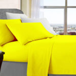 ultra soft microfibre sheet set queen yellow