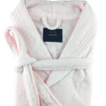 small medium egyptian cotton terry toweling bathrobe baby pink