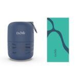 Double-sided Fleece Bath Towel - Quick-drying Small Navy