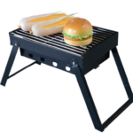 Premium Portable Charcoal Folding BBQ Grill Barbecue Foldable Travel - Black/Silver