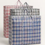 12x Large Stripe Bag Packing Storage Strip Zip Shopping Travel Check House Moving 78cm x 90cm x 25cm