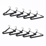 100x Metal Clothes Hangers Non Anti Slip Rubber Coated Wire Suit Coat Hanger
