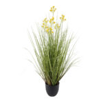 Potted Artificial Grassy Spring Wildflower 85cm