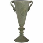 Tuscan Embossed Flute Urn w/ Handles 22x40cm