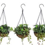 Set 3 Artificial Hanging Succulents 38cm