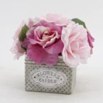 Artificial Peony Rose in Ceramic Pot 20cm