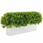 Artificial Grass in Oval Tin Pot 45cm