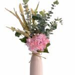 Artificial Floral Arrangement In Ceramic Vase 10x58cm